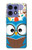S2521 Cute Nerd Owl Cartoon Hülle Schutzhülle Taschen für Motorola Edge 50 Fusion