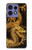 S2804 Chinese Gold Dragon Printed Hülle Schutzhülle Taschen für Motorola Edge 50 Fusion