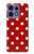 S2951 Red Polka Dots Hülle Schutzhülle Taschen für Motorola Edge 50 Fusion