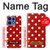 S2951 Red Polka Dots Hülle Schutzhülle Taschen für Motorola Edge 50 Fusion