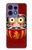 S3023 Japan Good Luck Daruma Doll Hülle Schutzhülle Taschen für Motorola Edge 50 Fusion
