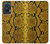 S3365 Yellow Python Skin Graphic Print Hülle Schutzhülle Taschen für Motorola Edge 50 Fusion