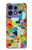S3391 Abstract Art Mosaic Tiles Graphic Hülle Schutzhülle Taschen für Motorola Edge 50 Fusion
