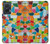S3391 Abstract Art Mosaic Tiles Graphic Hülle Schutzhülle Taschen für Motorola Edge 50 Fusion