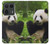 S1073 Panda Enjoy Eating Hülle Schutzhülle Taschen für Motorola Edge 50 Ultra