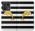 S2882 Black and White Striped Gold Dolphin Hülle Schutzhülle Taschen für Motorola Edge 50 Ultra