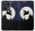 S3289 Flying Pig Full Moon Night Hülle Schutzhülle Taschen für Motorola Edge 50 Ultra