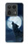 S3693 Grim White Wolf Full Moon Hülle Schutzhülle Taschen für Motorola Edge 50 Ultra