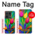 S3926 Colorful Tulip Oil Painting Hülle Schutzhülle Taschen für Motorola Edge 50 Ultra
