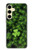 S0358 Clover Lucky Leaf Hülle Schutzhülle Taschen für Samsung Galaxy S24 FE