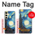 S0582 Van Gogh Starry Nights Hülle Schutzhülle Taschen für Samsung Galaxy S24 FE