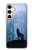 S0935 Wolf Howling in Forest Hülle Schutzhülle Taschen für Samsung Galaxy S24 FE