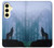 S0935 Wolf Howling in Forest Hülle Schutzhülle Taschen für Samsung Galaxy S24 FE