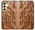 S1307 Fish Wood Carving Graphic Printed Hülle Schutzhülle Taschen für Samsung Galaxy S24 FE