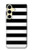 S1596 Black and White Striped Hülle Schutzhülle Taschen für Samsung Galaxy S24 FE