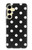S2299 Black Polka Dots Hülle Schutzhülle Taschen für Samsung Galaxy S24 FE