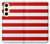 S2364 Red and White Striped Hülle Schutzhülle Taschen für Samsung Galaxy S24 FE