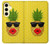 S2443 Funny Pineapple Sunglasses Kiss Hülle Schutzhülle Taschen für Samsung Galaxy S24 FE
