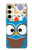 S2521 Cute Nerd Owl Cartoon Hülle Schutzhülle Taschen für Samsung Galaxy S24 FE