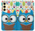 S2521 Cute Nerd Owl Cartoon Hülle Schutzhülle Taschen für Samsung Galaxy S24 FE
