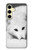 S2569 White Arctic Fox Hülle Schutzhülle Taschen für Samsung Galaxy S24 FE