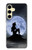 S2668 Mermaid Silhouette Moon Night Hülle Schutzhülle Taschen für Samsung Galaxy S24 FE
