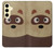 S2825 Cute Cartoon Raccoon Hülle Schutzhülle Taschen für Samsung Galaxy S24 FE