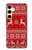 S2835 Christmas Reindeer Knitted Pattern Hülle Schutzhülle Taschen für Samsung Galaxy S24 FE