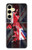 S2936 UK British Flag Map Hülle Schutzhülle Taschen für Samsung Galaxy S24 FE