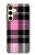 S3091 Pink Plaid Pattern Hülle Schutzhülle Taschen für Samsung Galaxy S24 FE