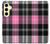 S3091 Pink Plaid Pattern Hülle Schutzhülle Taschen für Samsung Galaxy S24 FE