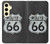 S3207 Route 66 Sign Hülle Schutzhülle Taschen für Samsung Galaxy S24 FE