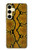 S3365 Yellow Python Skin Graphic Print Hülle Schutzhülle Taschen für Samsung Galaxy S24 FE