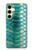 S3414 Green Snake Scale Graphic Print Hülle Schutzhülle Taschen für Samsung Galaxy S24 FE