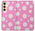 S3500 Pink Floral Pattern Hülle Schutzhülle Taschen für Samsung Galaxy S24 FE