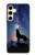 S3555 Wolf Howling Million Star Hülle Schutzhülle Taschen für Samsung Galaxy S24 FE