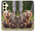 S3558 Bear Family Hülle Schutzhülle Taschen für Samsung Galaxy S24 FE