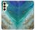 S3920 Abstract Ocean Blue Color Mixed Emerald Hülle Schutzhülle Taschen für Samsung Galaxy S24 FE