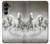 S0933 White Horses Hülle Schutzhülle Taschen für Samsung Galaxy A16 5G