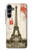 S2108 Eiffel Tower Paris Postcard Hülle Schutzhülle Taschen für Samsung Galaxy A16 5G