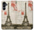 S2108 Eiffel Tower Paris Postcard Hülle Schutzhülle Taschen für Samsung Galaxy A16 5G