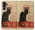 S2739 Chat Noir Black Cat Vintage Hülle Schutzhülle Taschen für Samsung Galaxy A16 5G