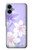 S2361 Purple White Flowers Hülle Schutzhülle Taschen für Samsung Galaxy A06
