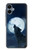 S3693 Grim White Wolf Full Moon Hülle Schutzhülle Taschen für Samsung Galaxy A06