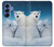 S0285 Polar Bear Family Arctic Hülle Schutzhülle Taschen für Samsung Galaxy S25