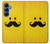 S1145 Yellow Mustache Sun Hülle Schutzhülle Taschen für Samsung Galaxy S25