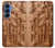 S1307 Fish Wood Carving Graphic Printed Hülle Schutzhülle Taschen für Samsung Galaxy S25