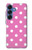 S2358 Pink Polka Dots Hülle Schutzhülle Taschen für Samsung Galaxy S25