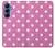 S2358 Pink Polka Dots Hülle Schutzhülle Taschen für Samsung Galaxy S25