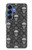 S2371 Skull Vintage Monochrome Pattern Hülle Schutzhülle Taschen für Samsung Galaxy S25